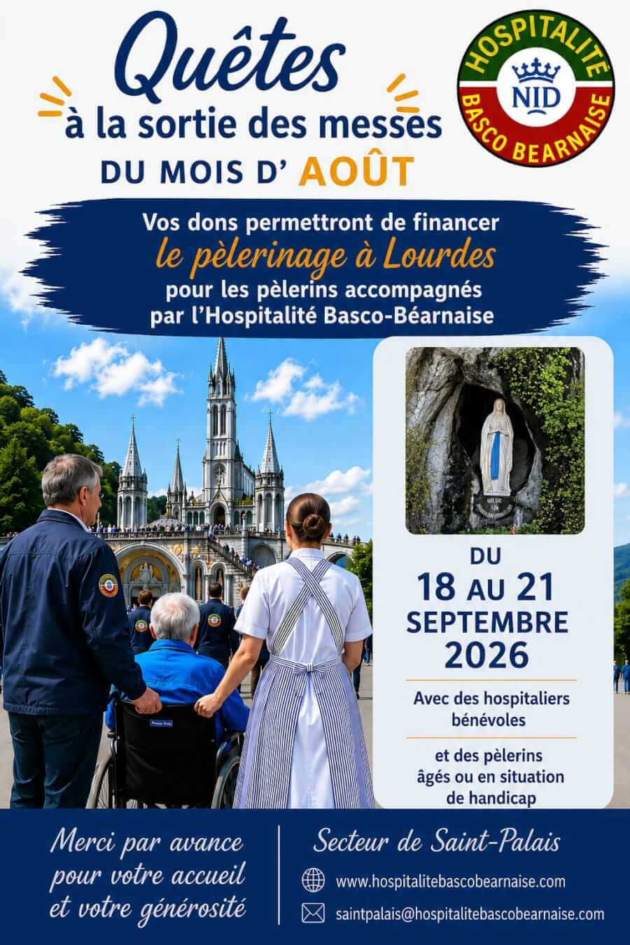 Quête en faveur de l'Hospitalité Basco Béarnaise 